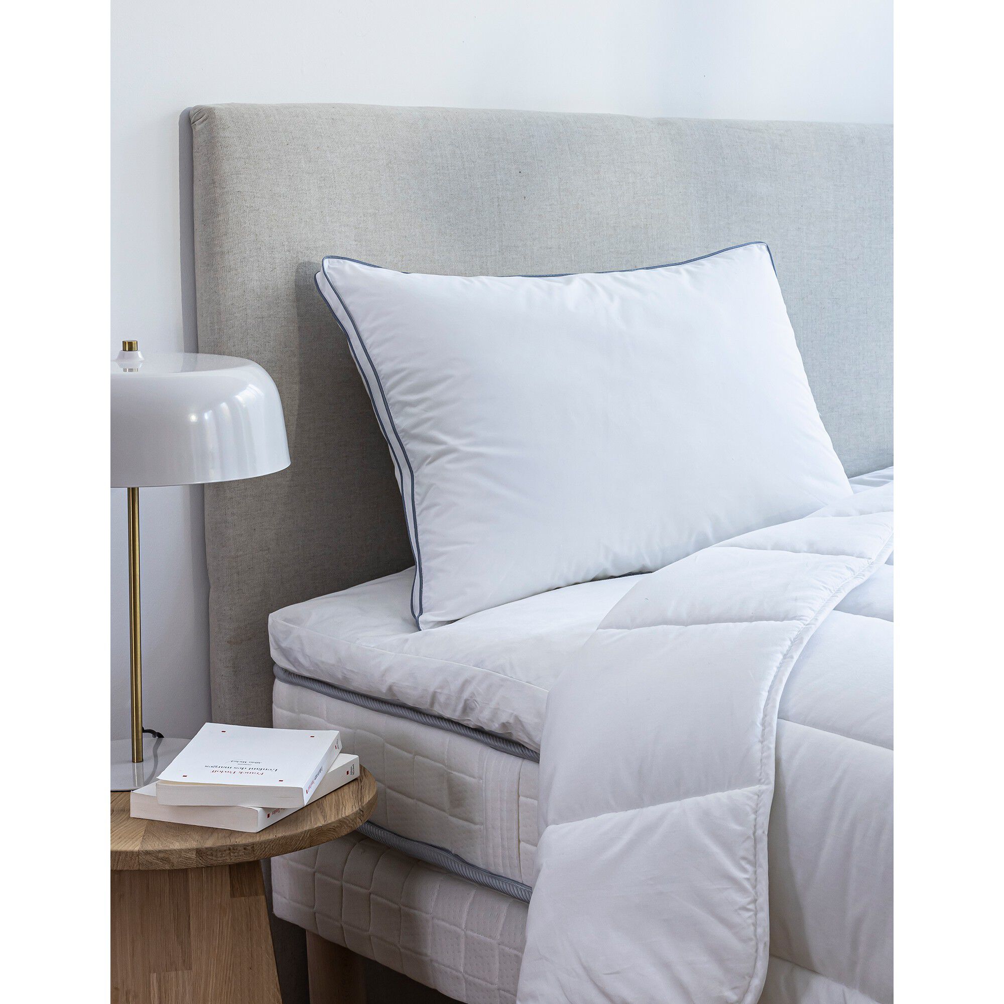 Oreiller percale coton microgel ferme