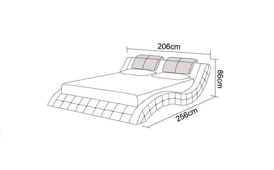 JVmoebel Bett Doppel Lederbett Wasserbett Bett Betten Polsterbett Wasser