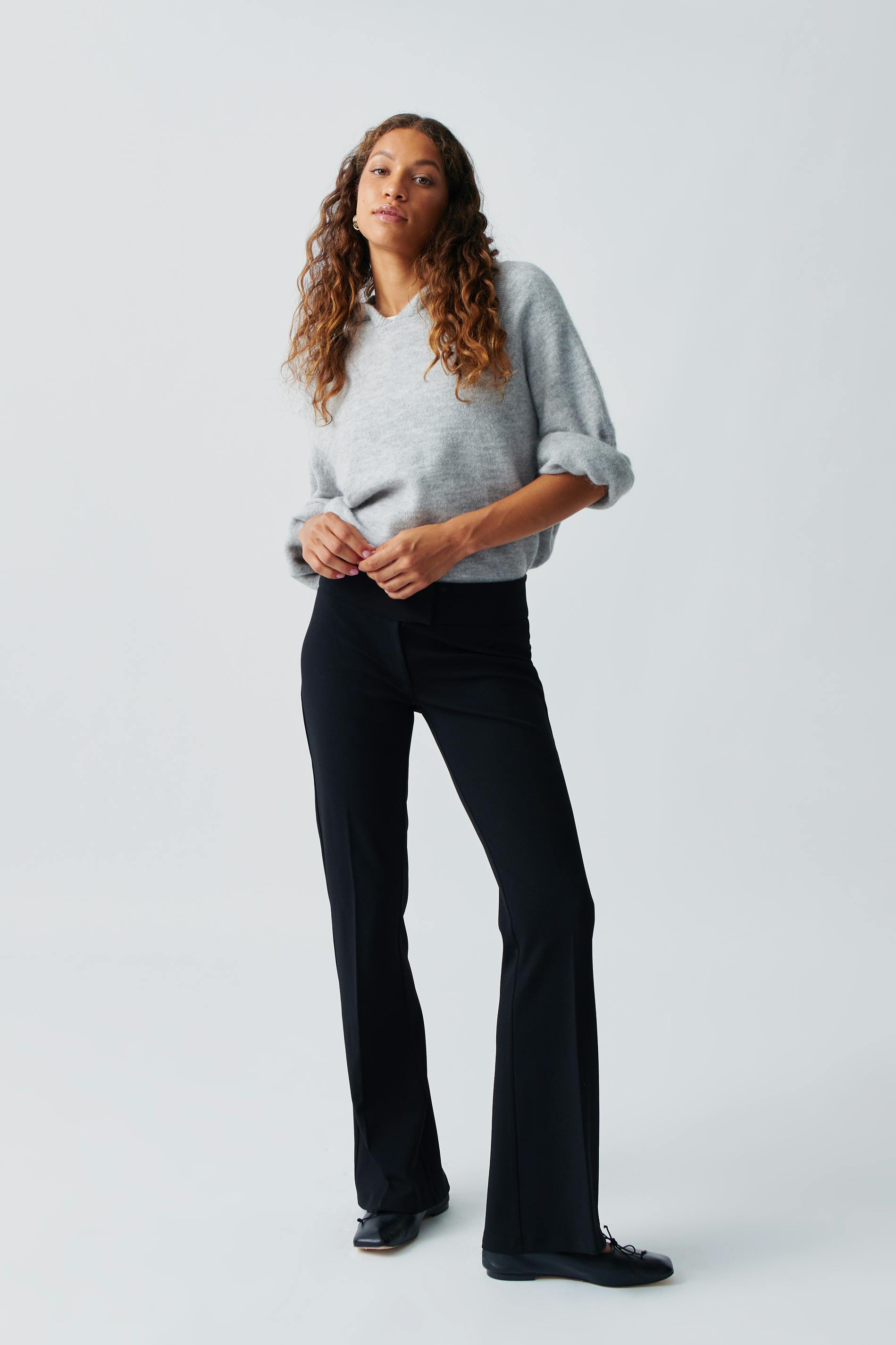 Jersey tailored trousers