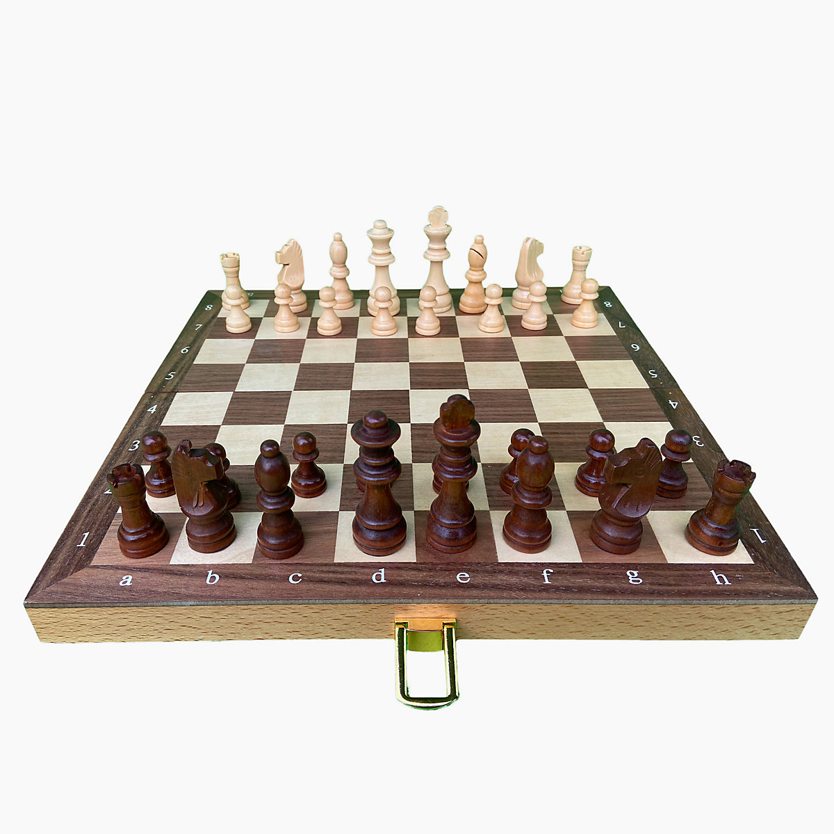 Schachspiel in Holzklappkassette