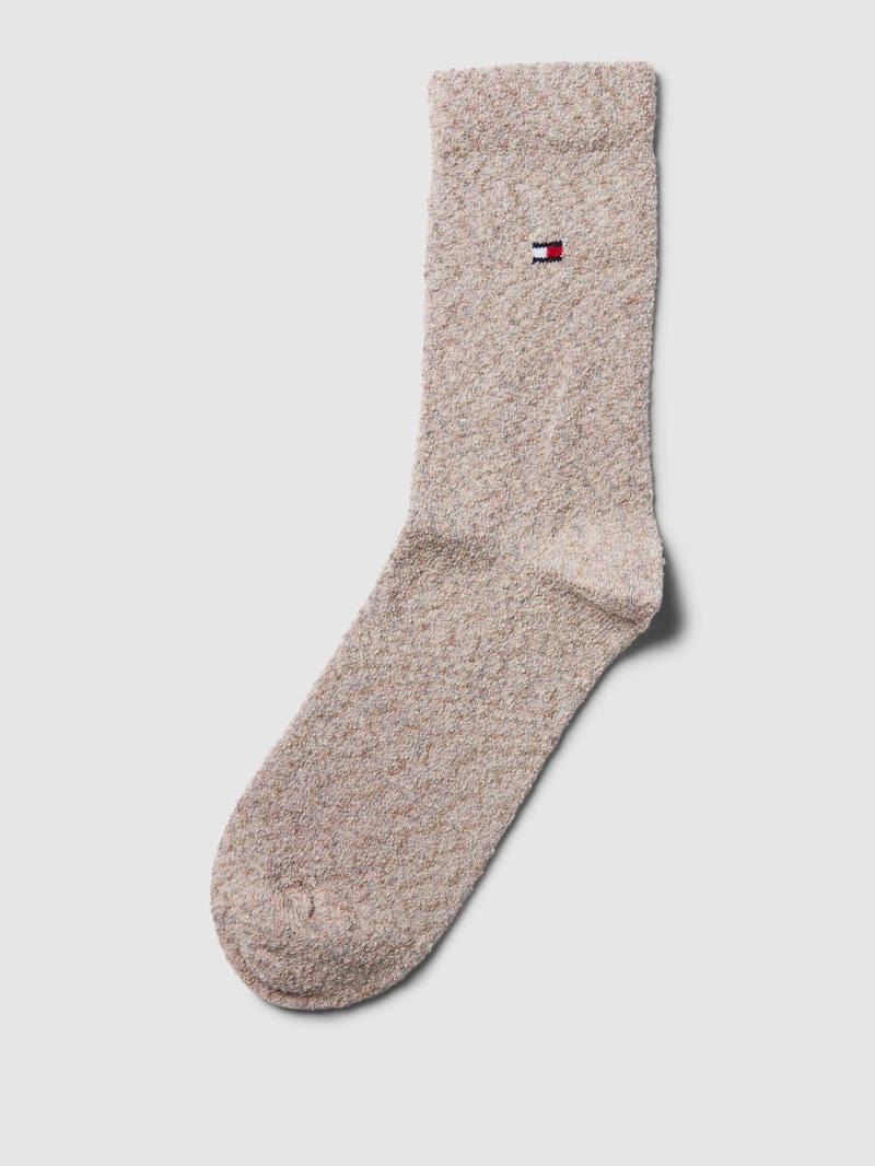 Socken mit Label-Stitching in rosé