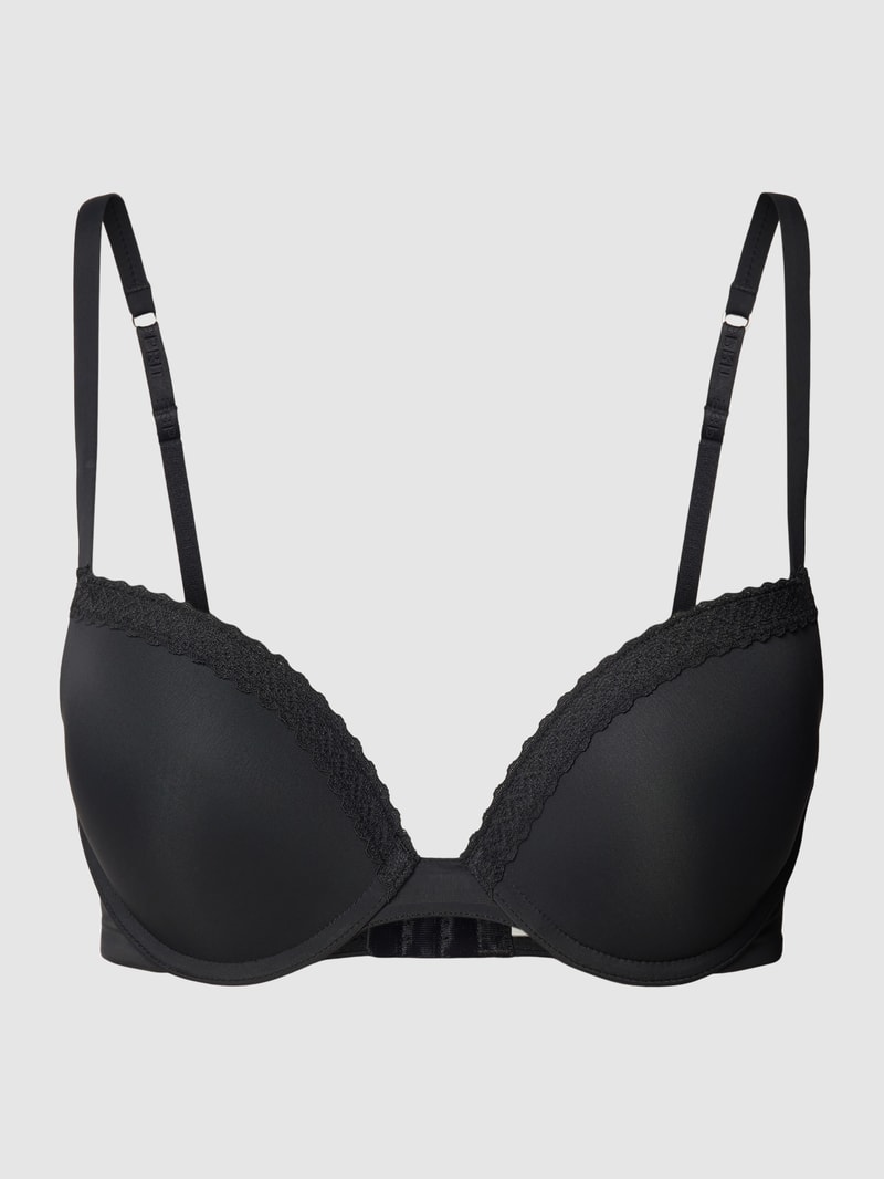 Schalen-BH mit Spitze in schwarz