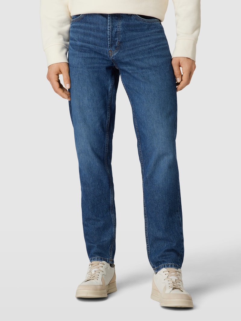 Straight Fit Jeans mit Label-Patch Modell 'HUGO 634' in jeans