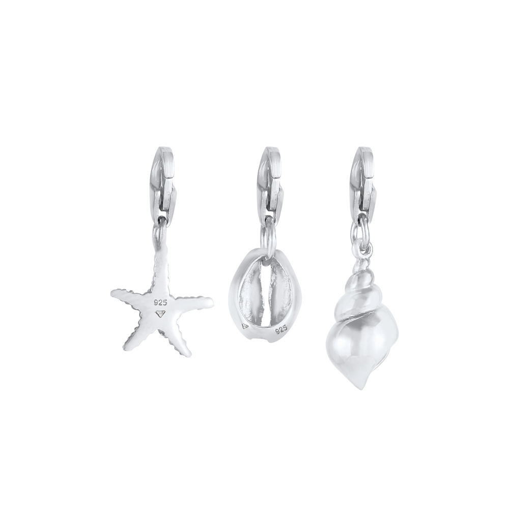 Nenalina Nenalina Amulette Ensemble de charme pour dames Étoile de mer coquille en 925/100 Pendentif