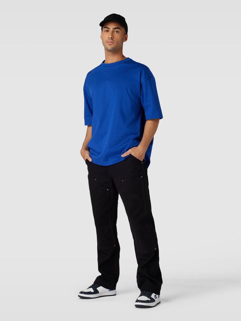 Oversized T-Shirt mit überschnittenen Schultern in royalblau