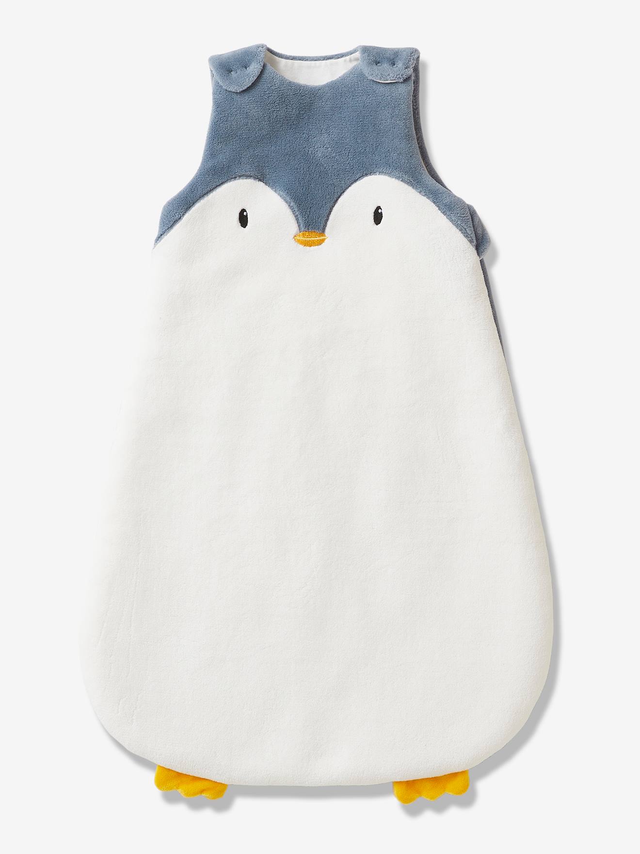 Gigoteuse manches amovibles en microfibre Pingouin écru / gris