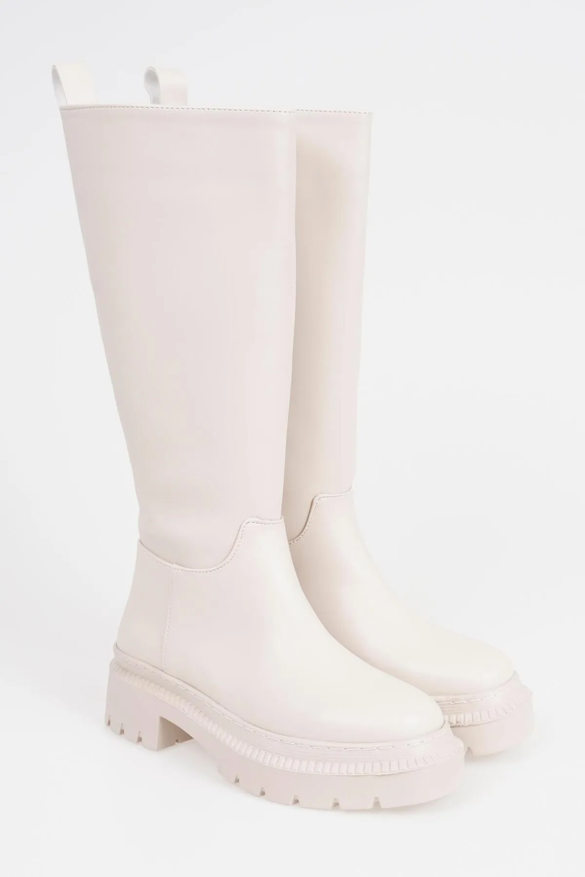 CZ London  Schnürsenkellose Damenstiefel mit dicker Zehensohle