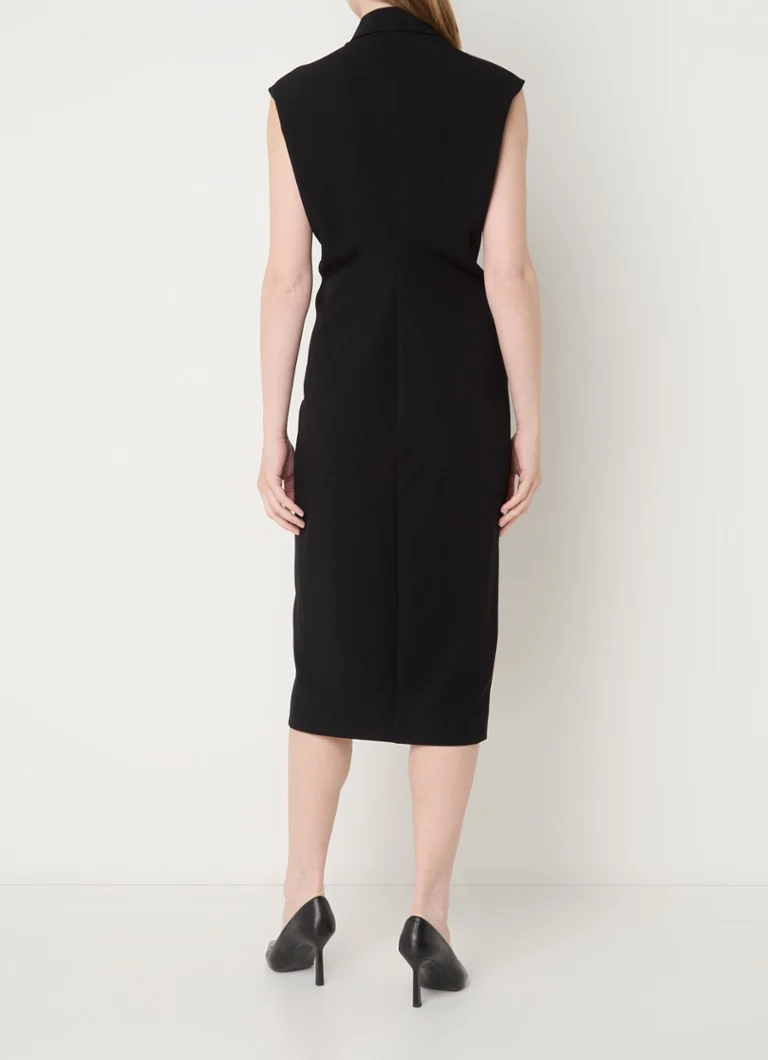 MaxMara - Rochie cămașă până la gambă în nuanța Sughero