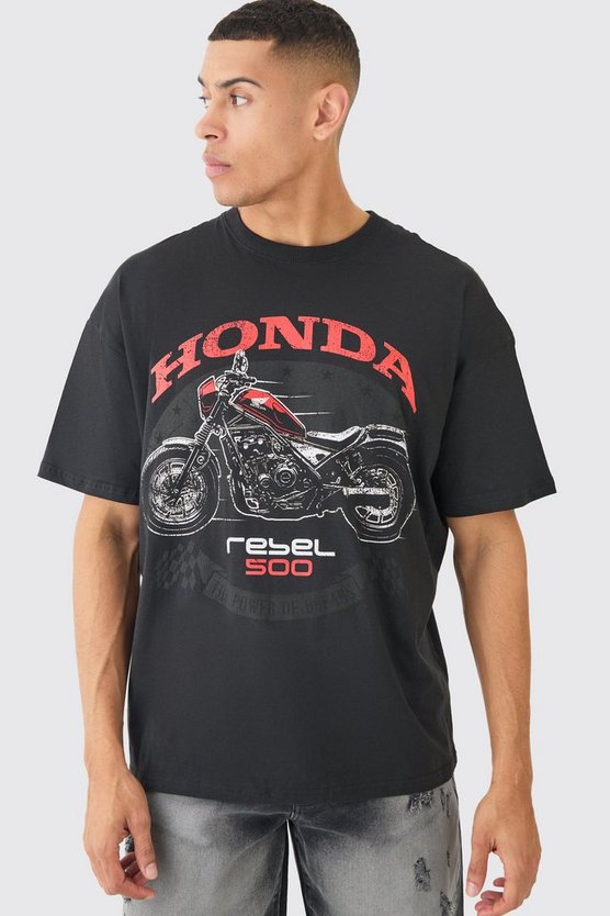 Oversize T-Shirt mit lizenziertem Motocycle Print
