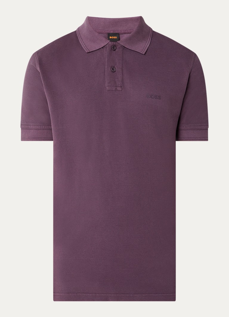 Polo HUGO BOSS Prime de corte regular, confeccionada em piqué de algodão com logotipo.