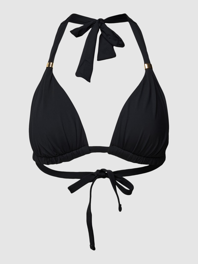 Bikini-Oberteil mit Neckholder in schwarz