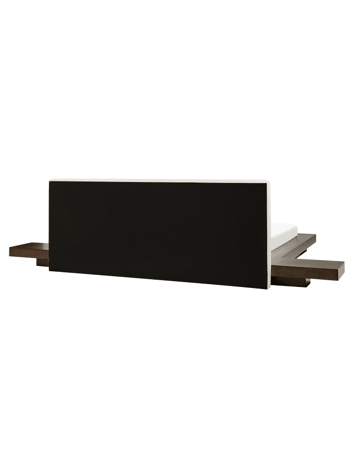 Beliani Doppelbett ZEN in Dunkler Holzfarbton/Weiß - (W) 308 x (H) 86 x (L) 229 cm günstig kaufen onesize
