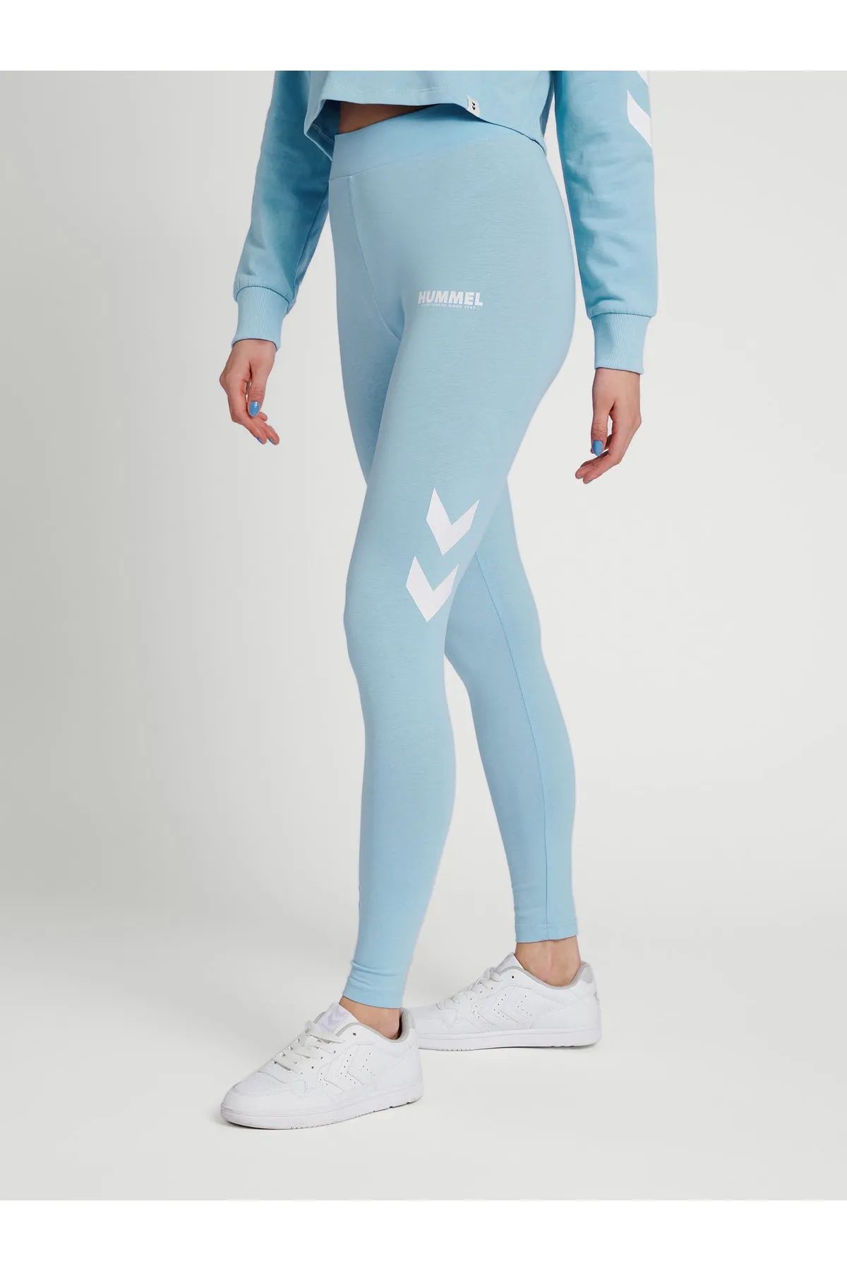 hummel  Sport-Leggings - Blau - Mittlerer Bund