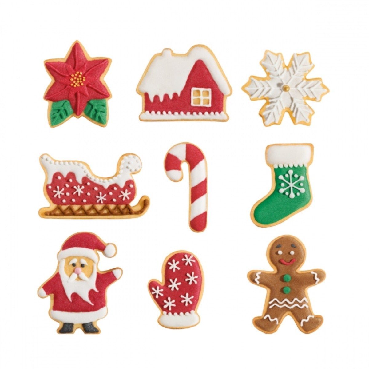 Tescoma Ausstechform Weihnachten DELÍCIA, 9 St., Kunststoff, (Packung, 9-St., 9 Stk), spülmaschinenfest, robust