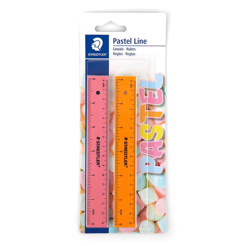 Staedtler Linjal 2-pk Pastel line Staedtler
