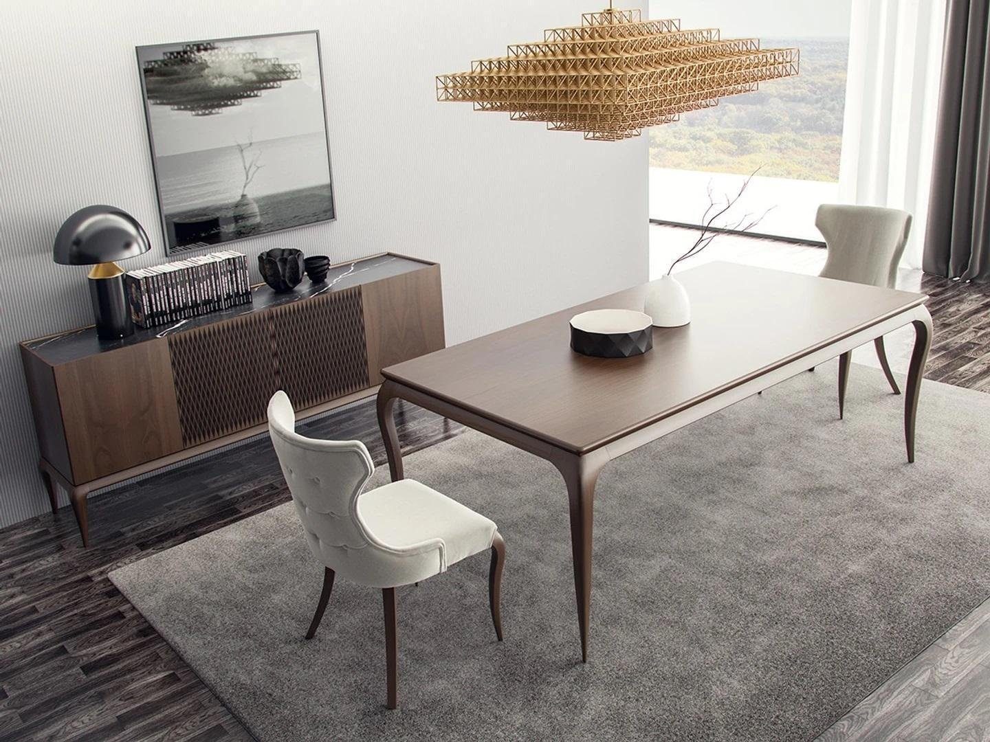 JVmoebel Essgruppe Modern Einrichtung Esstisch 4x Stühle Luxus Esszimmer Möbel Design, (5-tlg., 1x Esstisch + 4x Stühle), Made in Europa