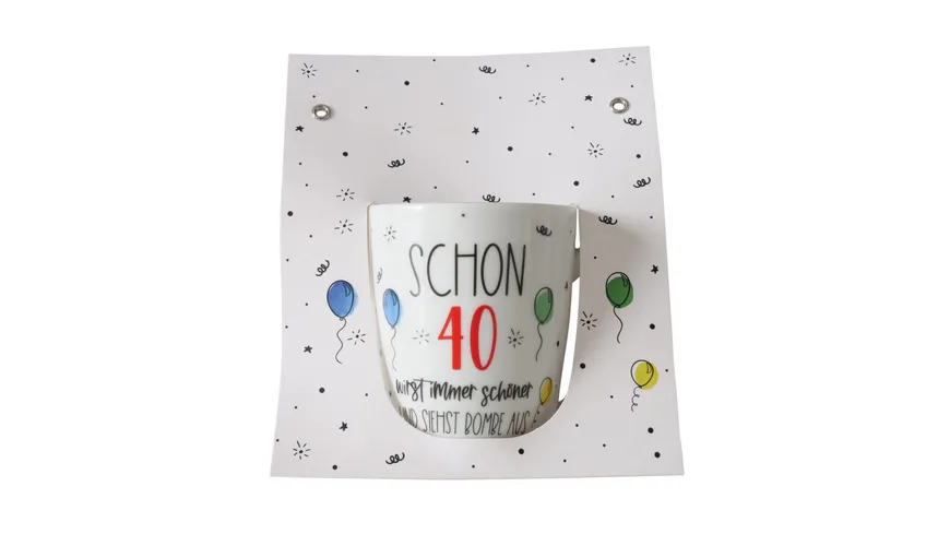 Boltze Tasse in Geschenkpackung 40.Geburtstag