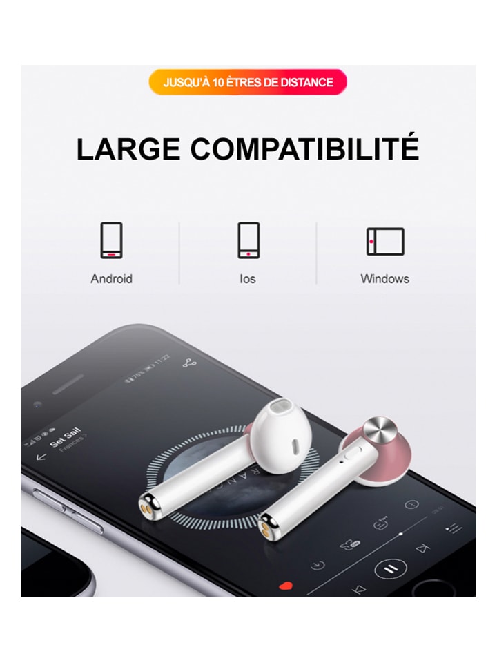 SmartCase Bluetooth-In-Ear-Kopfhörer in Rosa/ Silber günstig kaufen onesize
