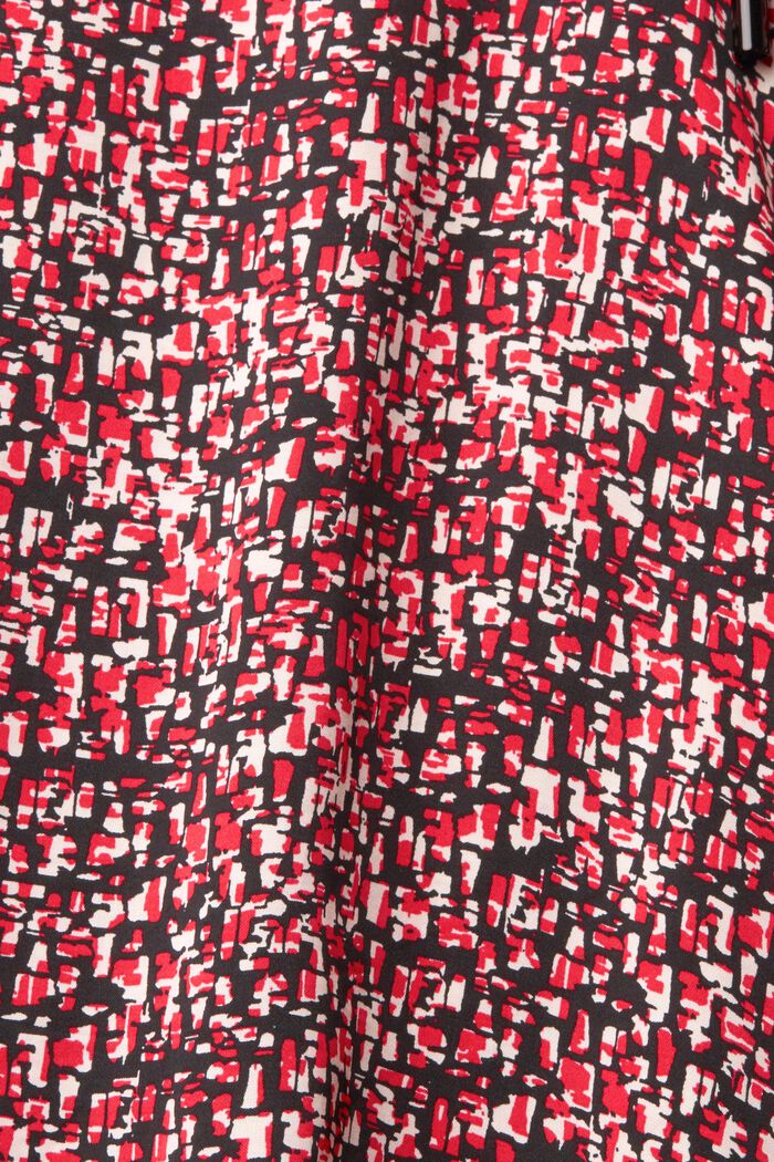 Satinbluse mit gekräuseltem Kragen, LENZING™ ECOVERO™