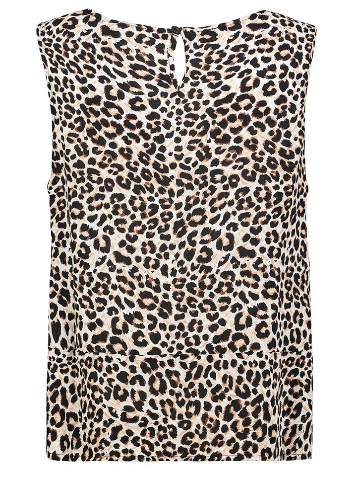 Fresh Made Blusentop in Weiß/ Hellbraun/ Schwarz günstig kaufen