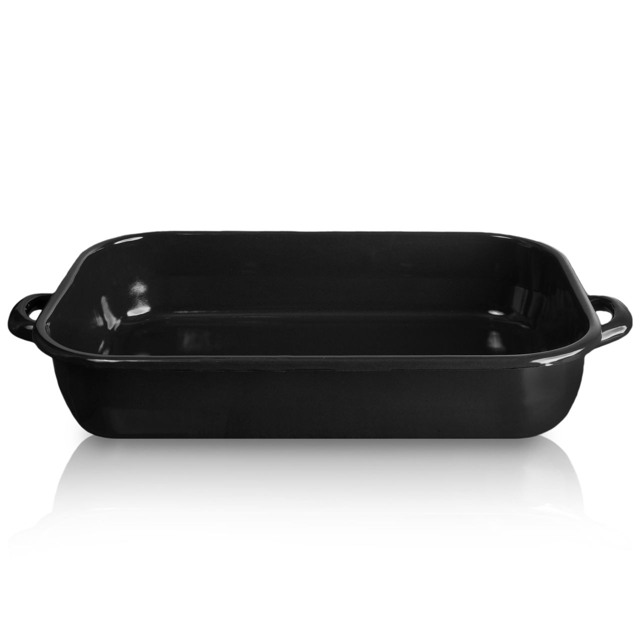 Karl Krüger Emaillierte Vierkantpfanne schwarz, 26 cm