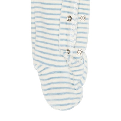 Set Strampler + T-Shirt langarm GOTS, hellblau