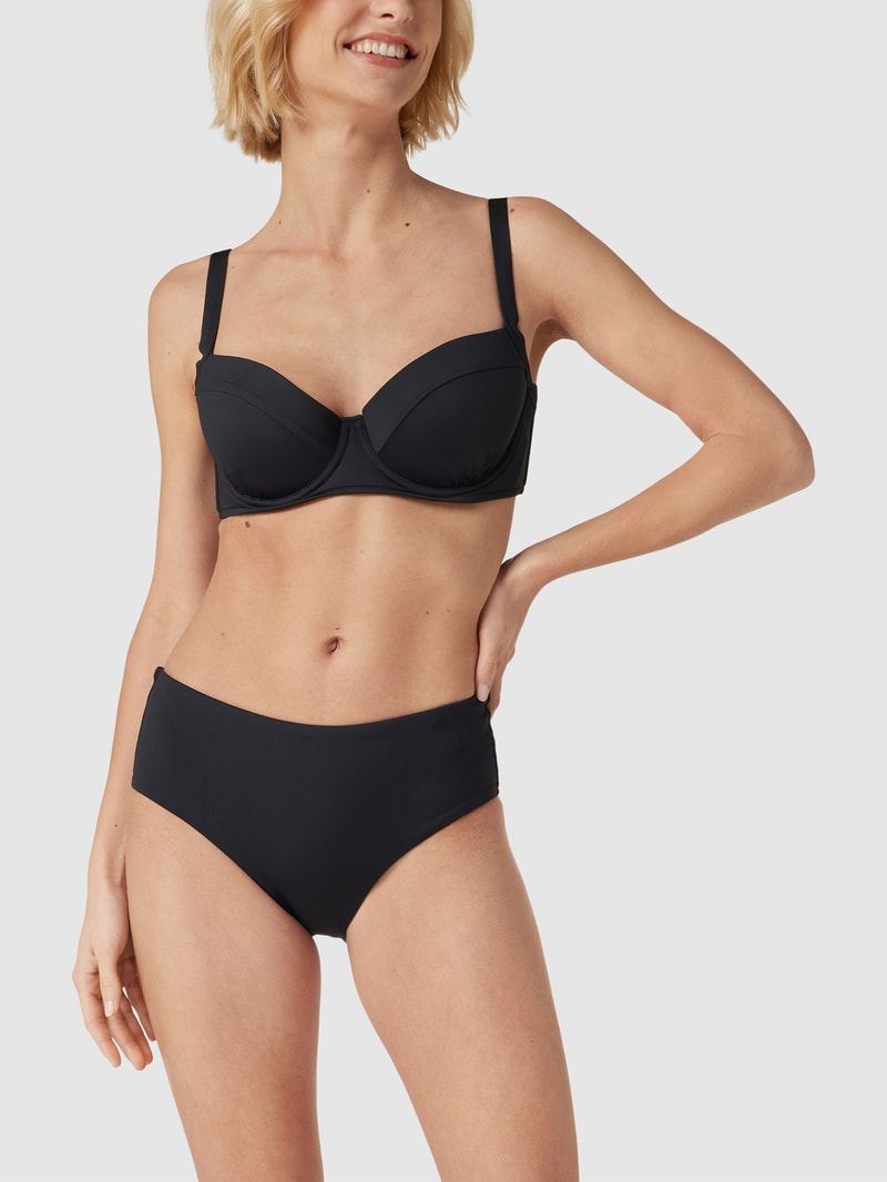 Bikini-Oberteil mit verstellbaren Träger in schwarz