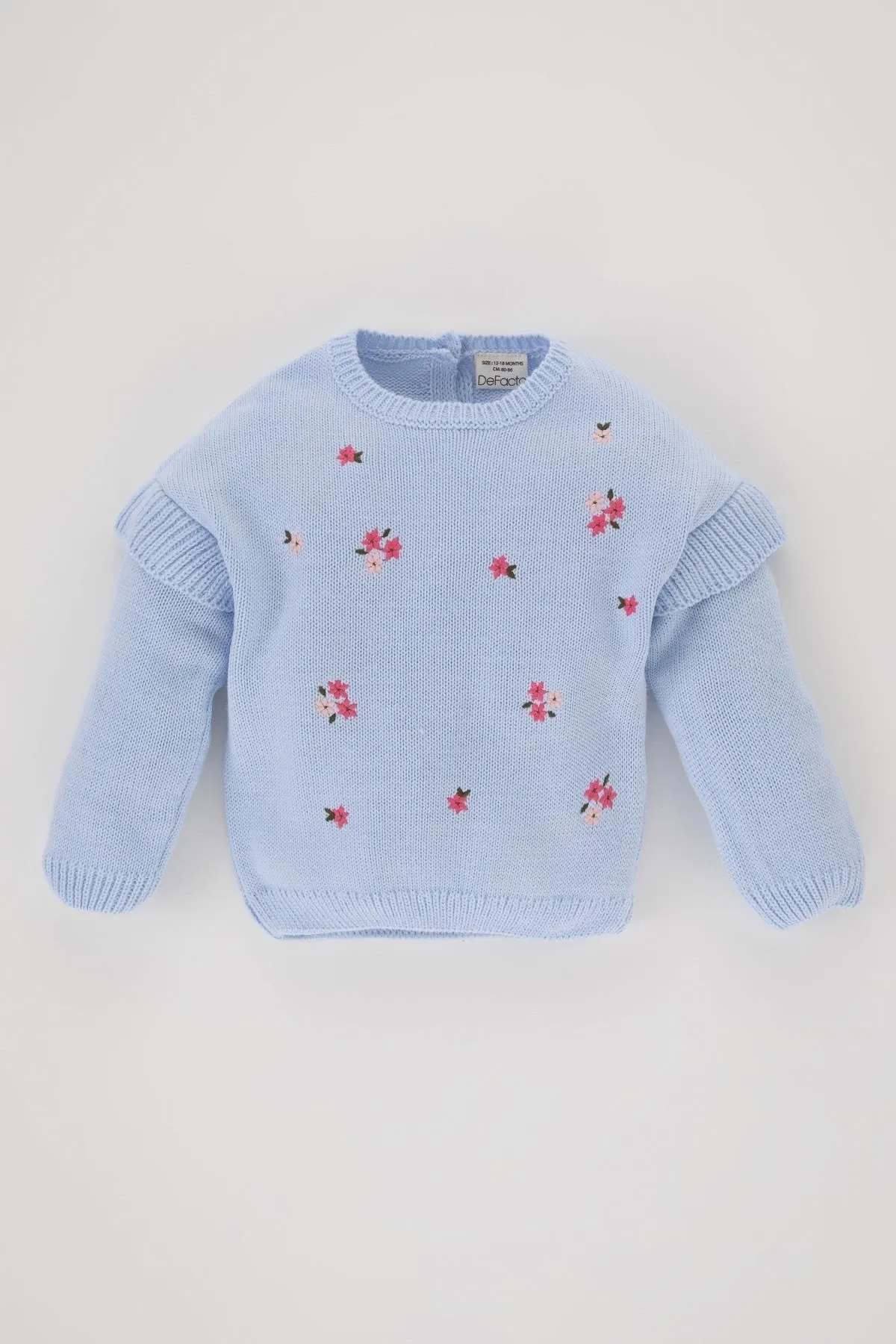 DeFacto  Baby-Pullover mit Rundhalsausschnitt und Blumenmuster