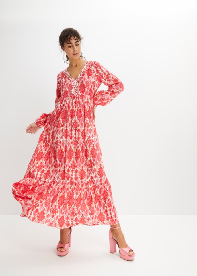 bedrucktes Tunika-Kleid aus nachhaltiger Viskose