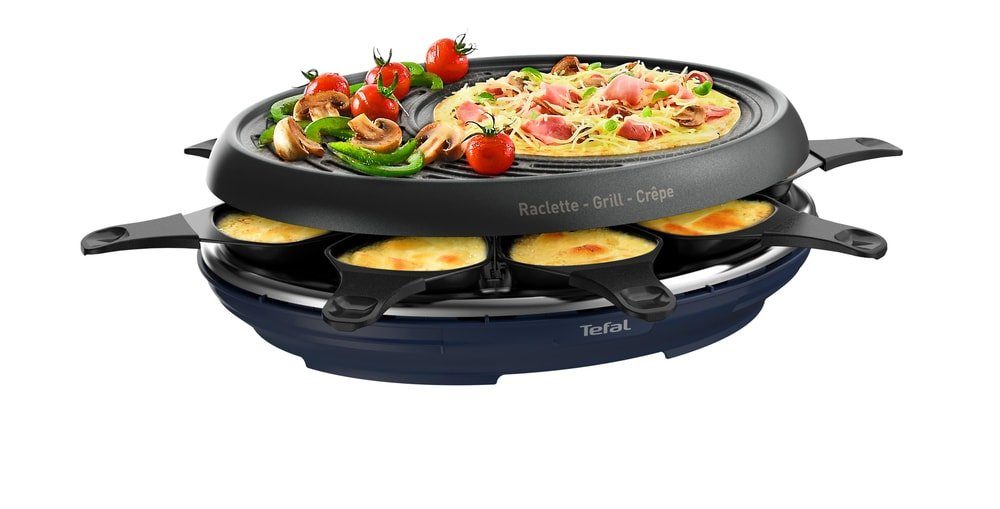 Tefal Raclette RE3104, 1050W 8 Pfännchen Antihaft-Beschichtung spülmaschinengeeignet
