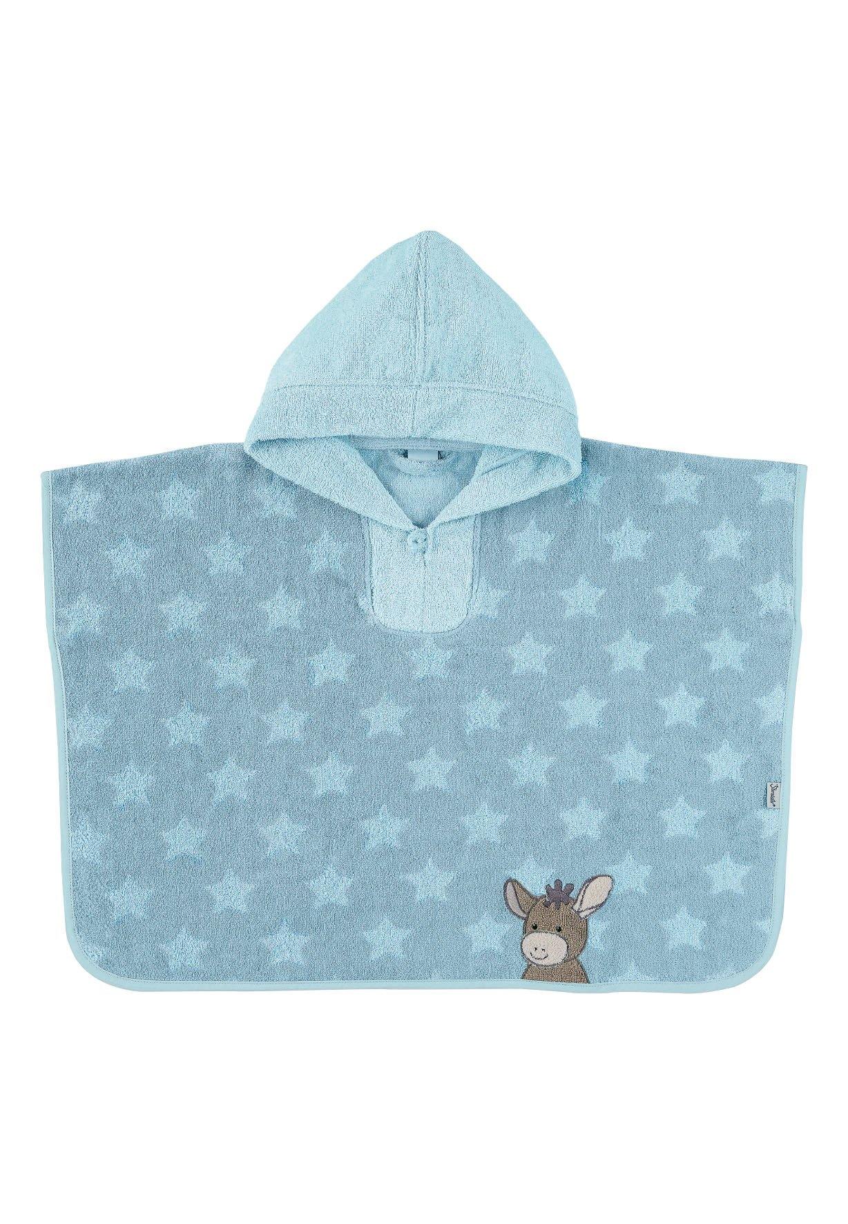 Kapuzen-Badeponcho Esel Emmi in Blau