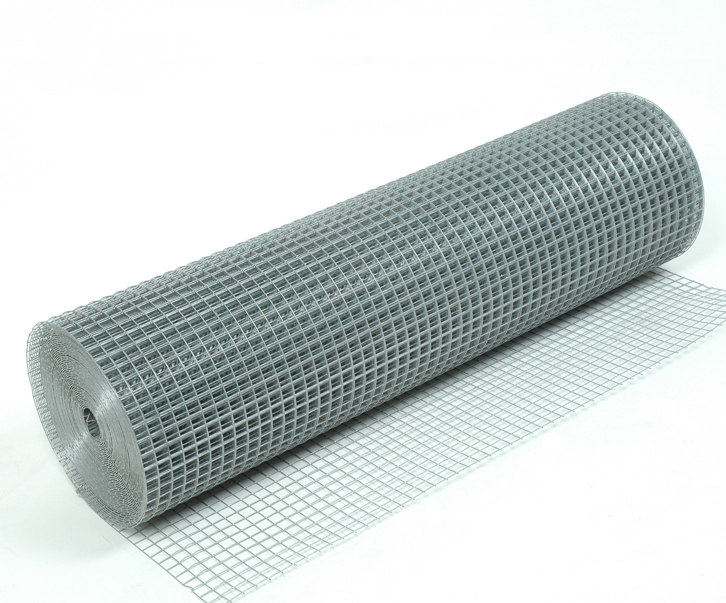 Kraptrap® Voliere Volierendraht Drahtgitter I Käfigdraht Schweißgitter I 19x19mm 1 m hoch I 1,45mm stark Drahtzaun mardersicher, feuerverzinkt