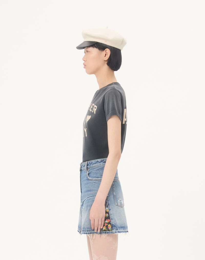 Camiseta de algodão estampada