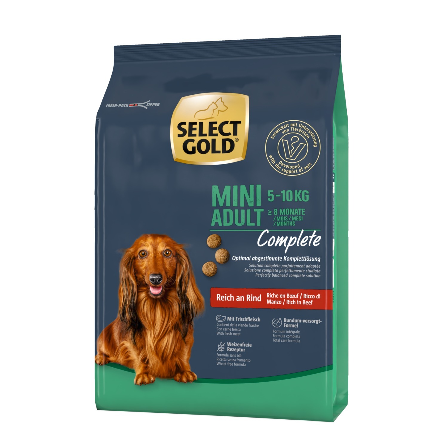 SELECT GOLD Hundetrockenfutter SELECT GOLD Complete Mini Adult Rind 1 kg