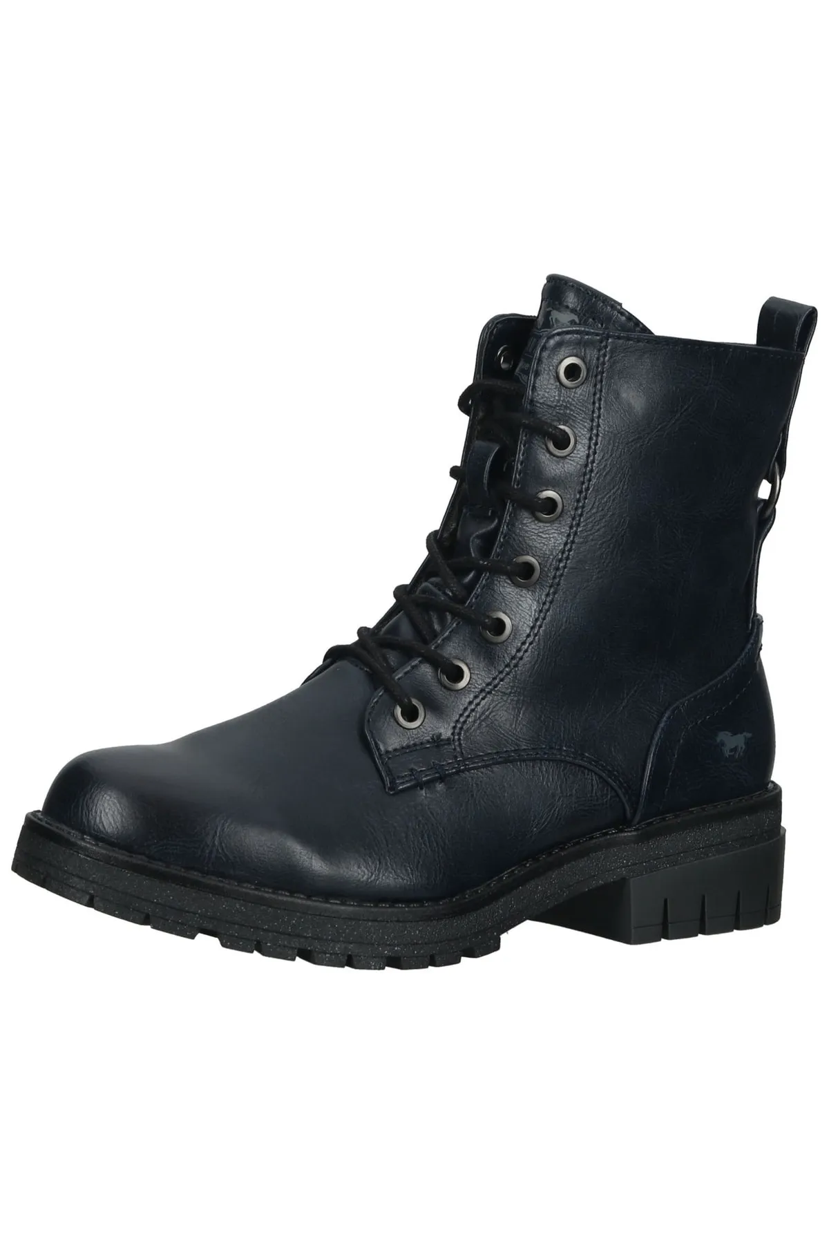 Mustang  Stiefelette - Dunkelblau - Blockabsatz