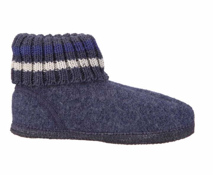 HAFLINGER Hausschuhe blau