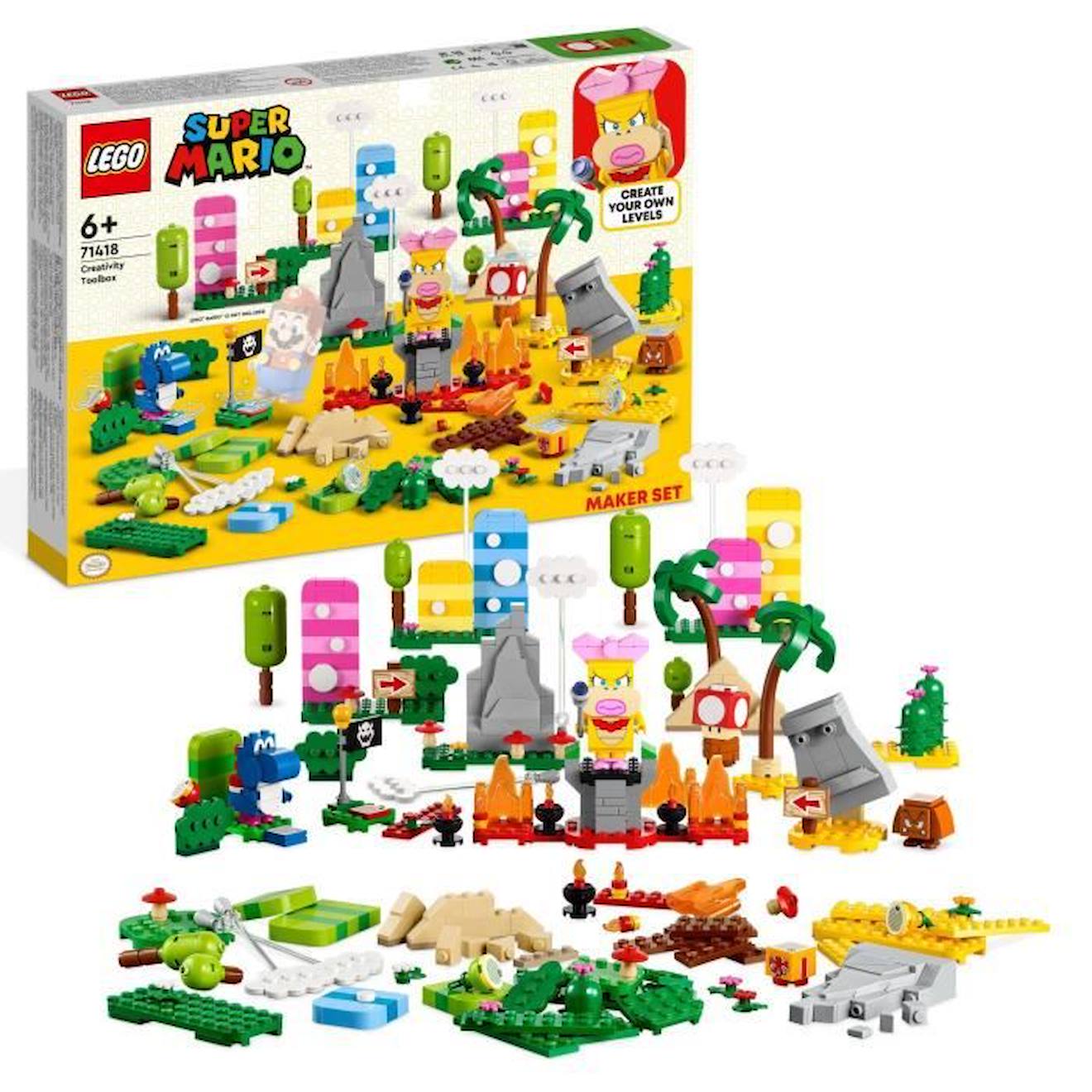 LEGO® Super Mario 71418 Set La boîte à Outils Créative, Jouet Enfants 6 Ans, avec Figurines blanc