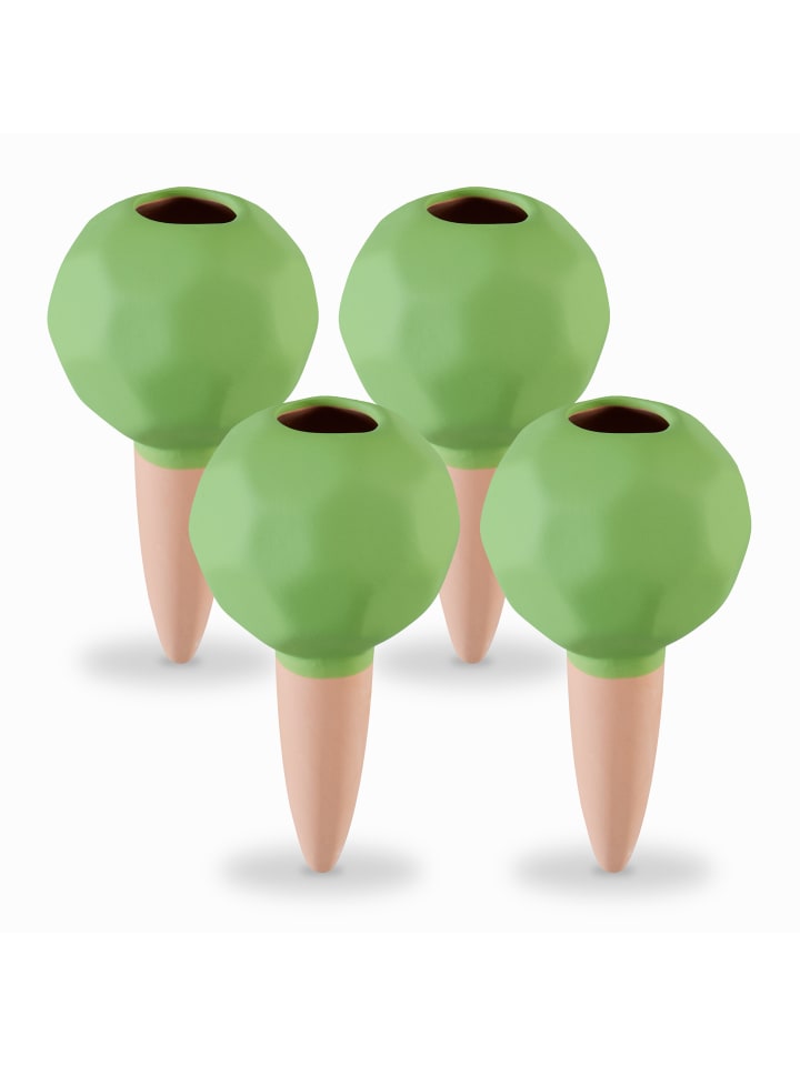 relaxdays 4 x Bewässerungskugeln in Terrakotta/ Grün günstig kaufen onesize