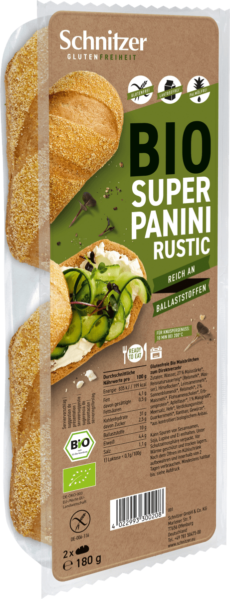 Aufbackbrötchen, Super Panini Rustic (2 Stück), 180 g