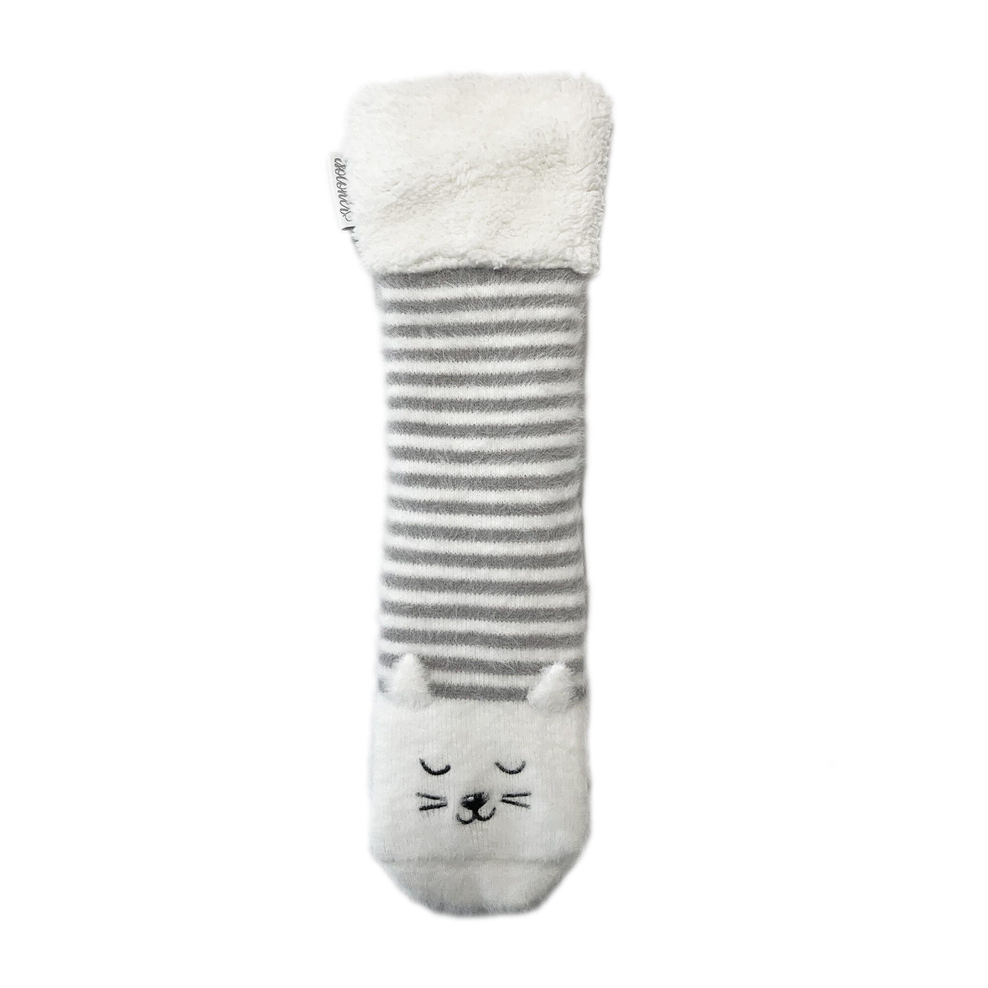 Chaussettes chaussons maille peluche entièrement fourrées