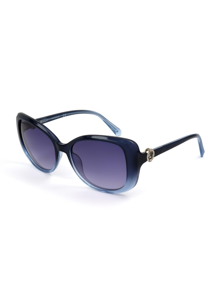 Swarovski Damen-Sonnenbrille in Dunkelblau günstig kaufen 55