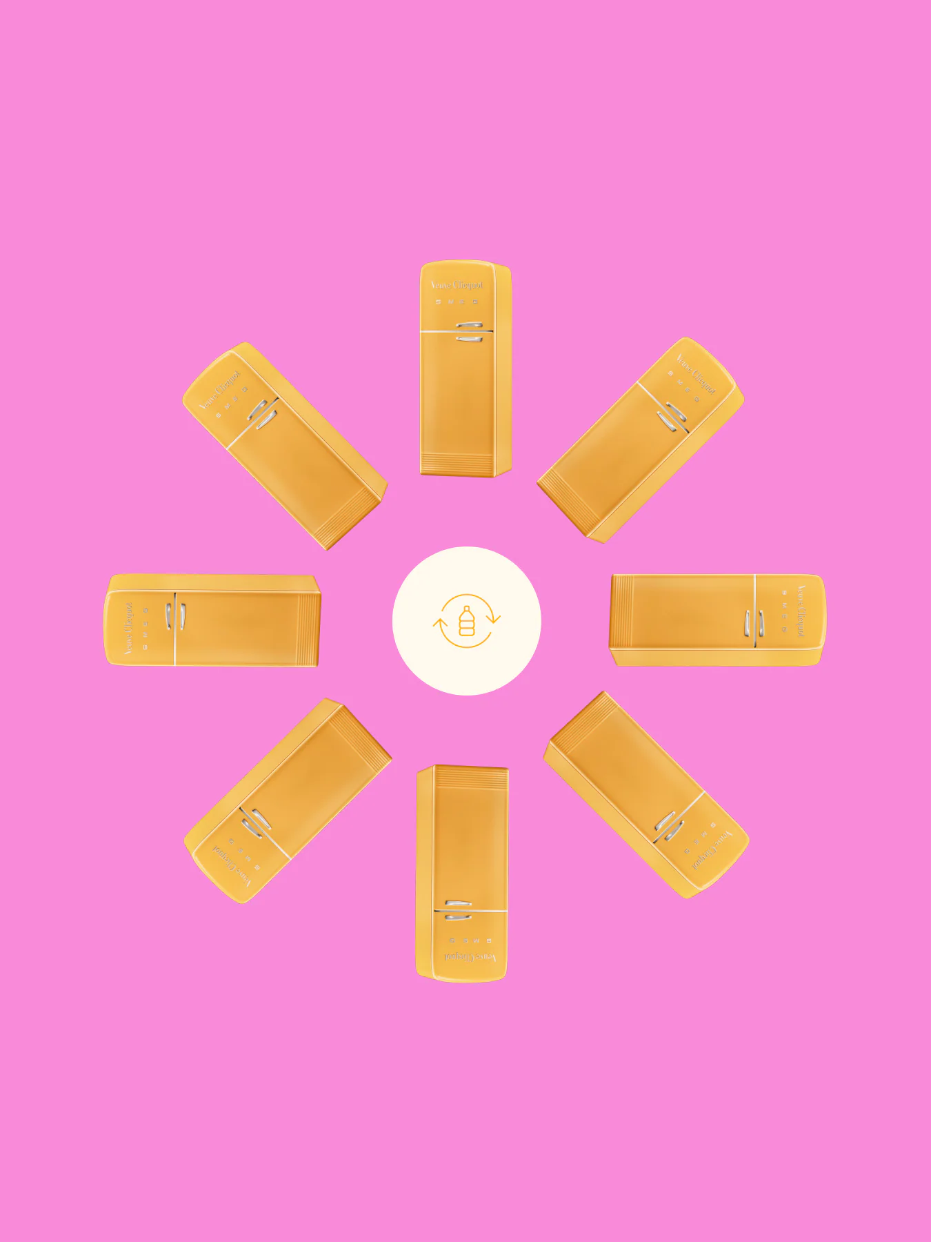 Veuve Clicquot Yellow Label Brut Fridge x SMEG