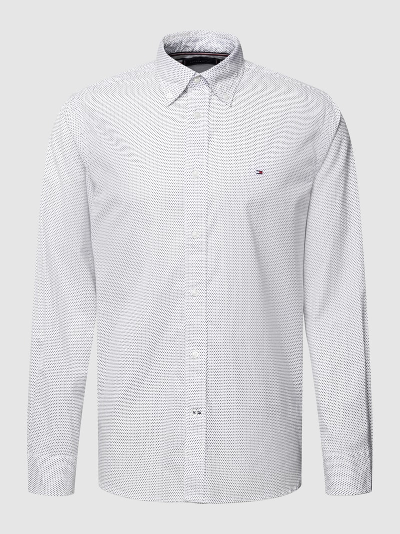 Freizeithemd mit Button-Down-Kragen Modell 'CORE FLEX MINI' in weiß