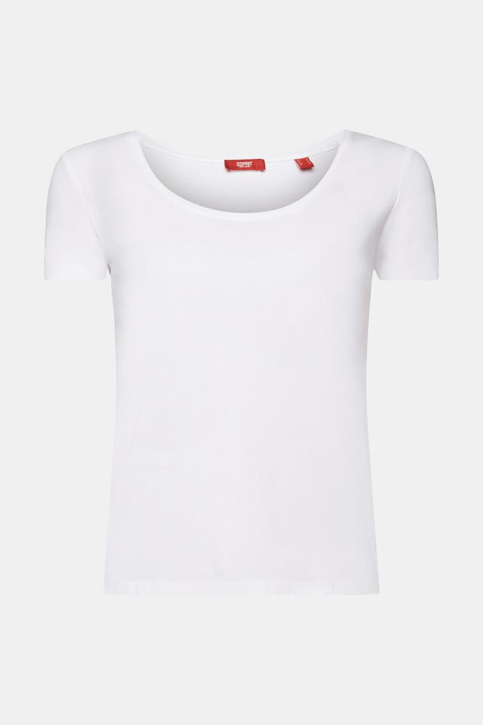 T-Shirt in schmaler Passform mit U-Ausschnitt