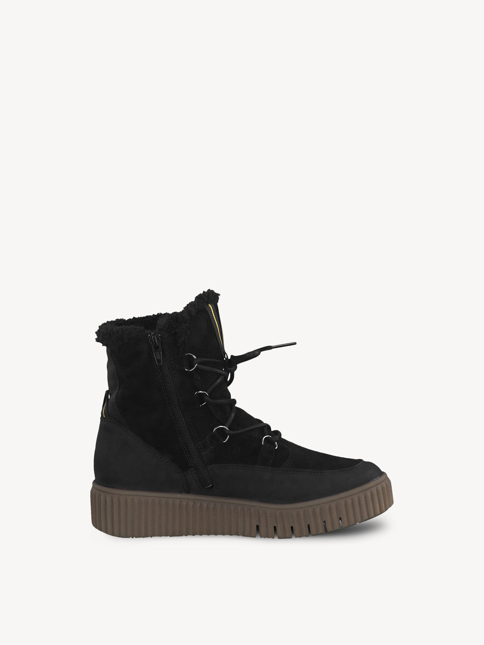 Bottine en cuir - noir doublure chaude