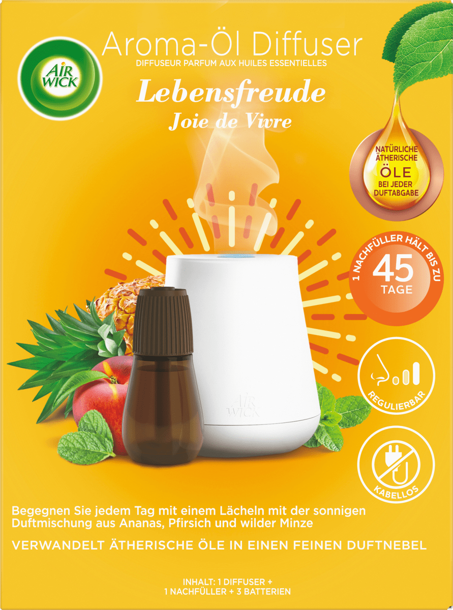 Lufterfrischer Aroma-Öl Diffuser Lebensfreude Starterset, 1 St