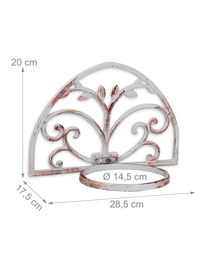 relaxdays 3 x Blumenhalter in Weiß - Ø 14,5 cm günstig kaufen onesize