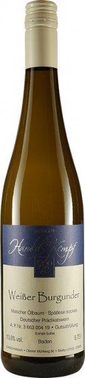 2021 Weißer Burgunder Kabinett trocken - Weingut Harald Kempf