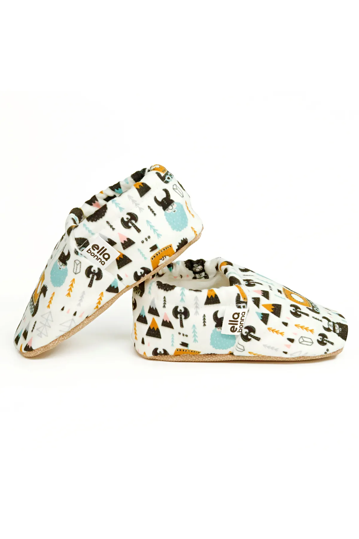 Ella Bonna  Anti-Rutsch-Sohle Vikings Baby-Schuhe, Heimstiefel, Hausschuhe, Kinderzimmer-Schuhe, Hausschuhe