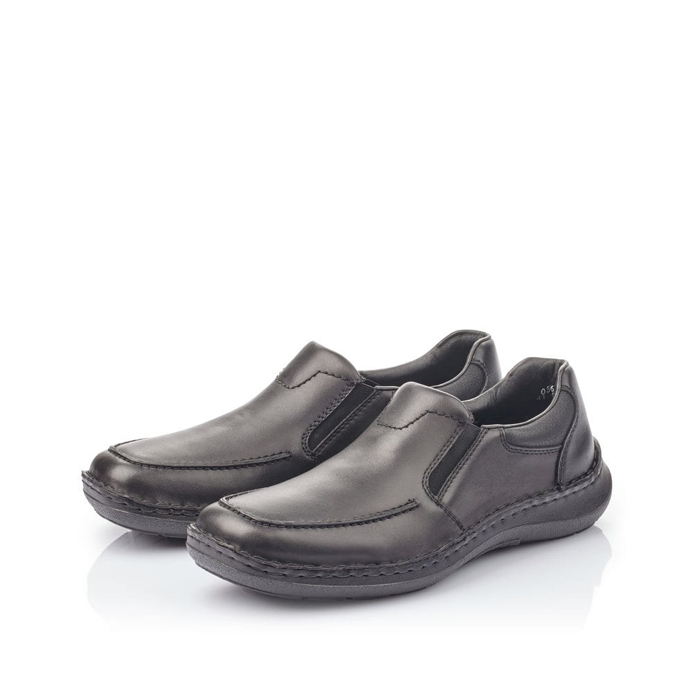 Rieker Herren Slipper asphaltschwarz